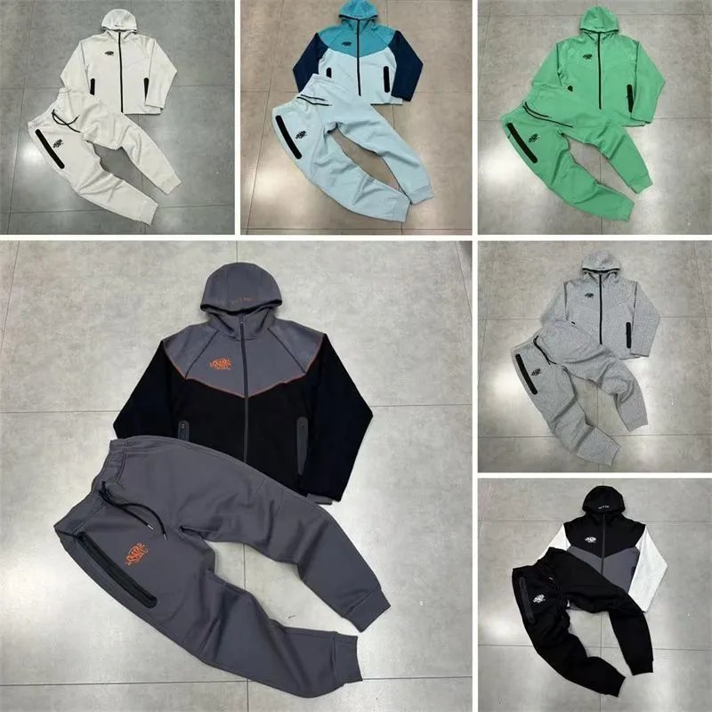 Design Tech Fleece Style Casual Tracksuit Set Multicolor