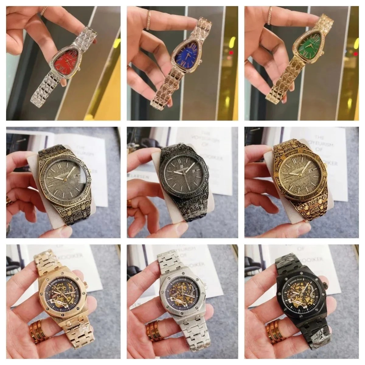 Design Luxury Wristwatches Elegant Timepieces Multicolor