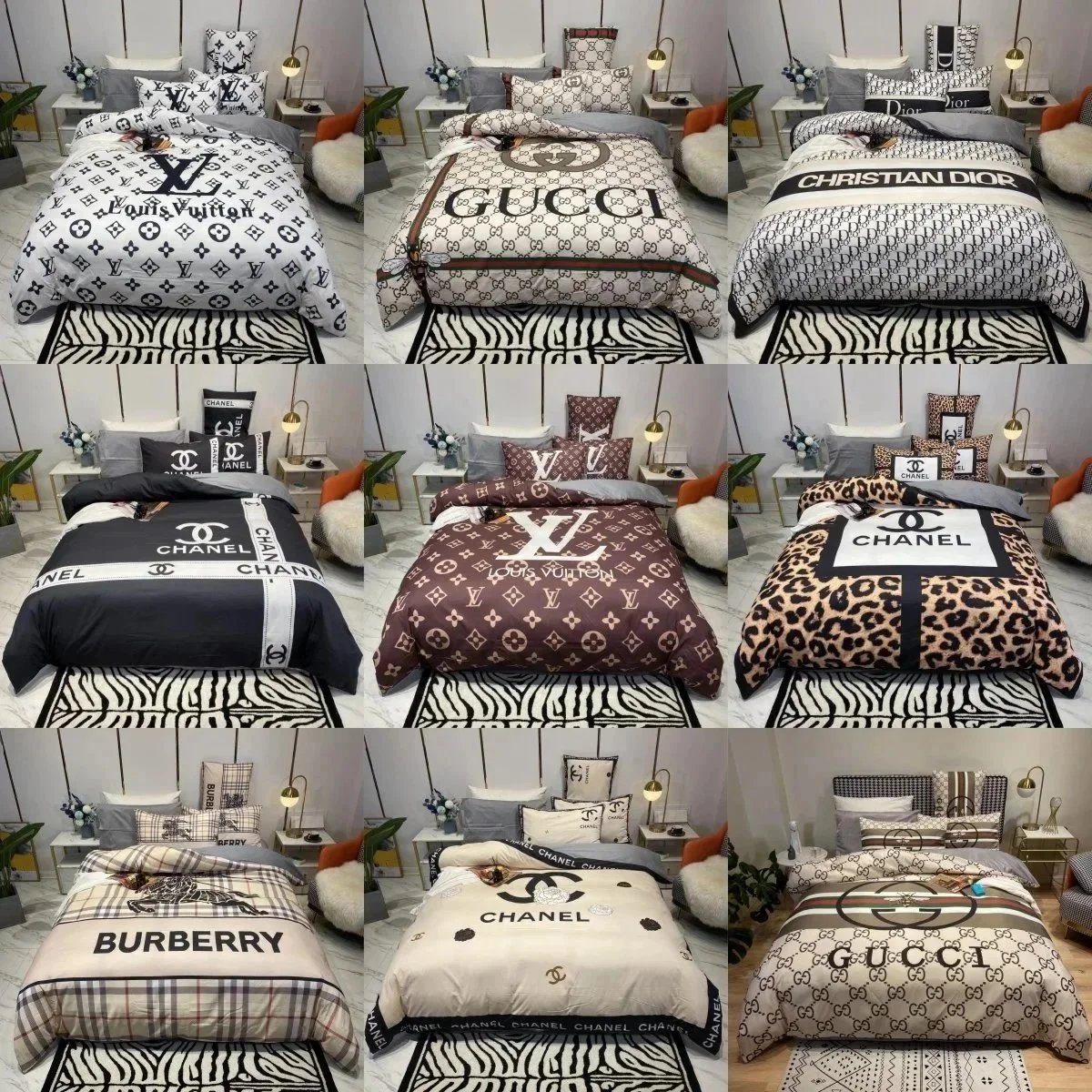 Design Luxury Brand Bedding Set Home Decor Multicolor