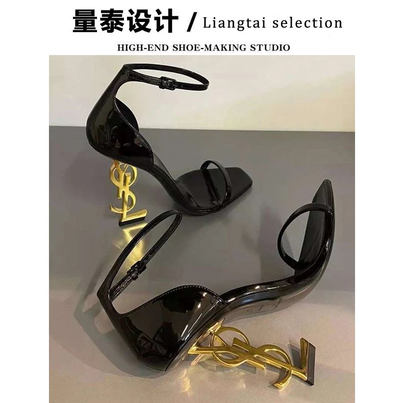 Yves Saint Laurent YSL Opyum High-Heel Sandals - Black