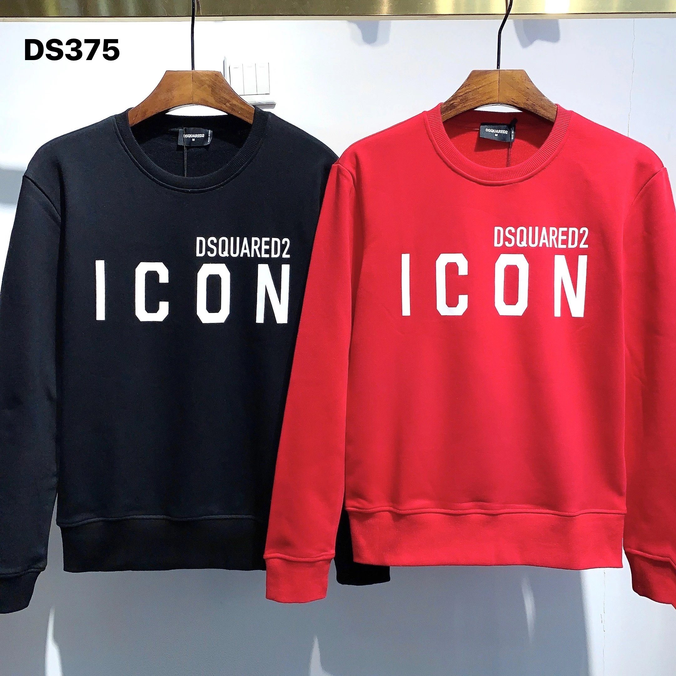 Dsquared2 Icon Crewneck Sweatshirt Collection - Black and Red