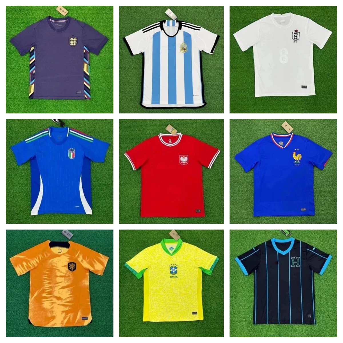 Club and National Team Football Jersey Collection - Multicolor