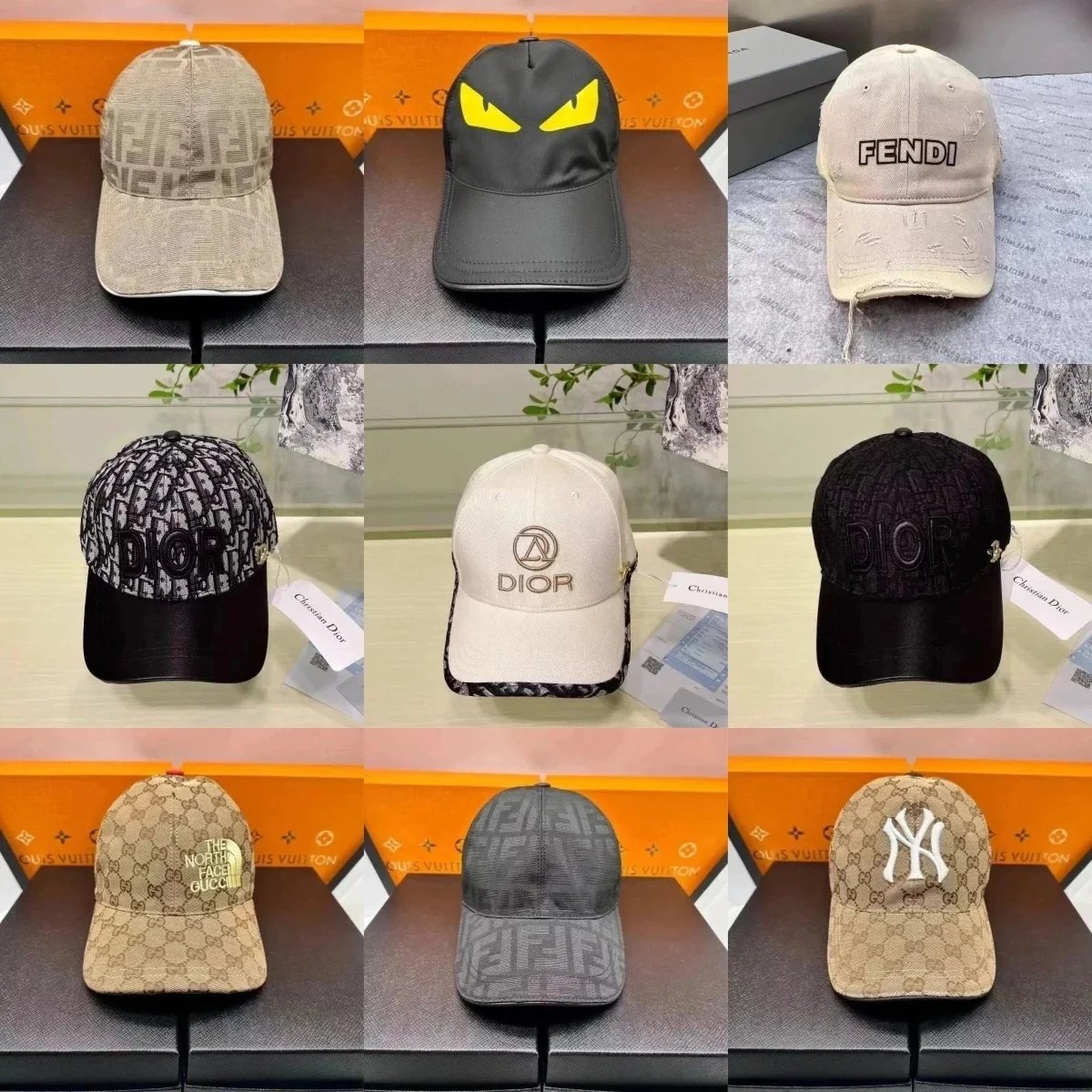 Designer Logo Baseball Cap Collection - Multicolor