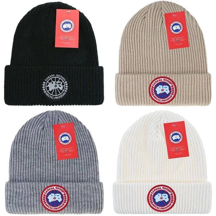 Canada Goose Logo Patch Knit Beanie Collection - Multicolor