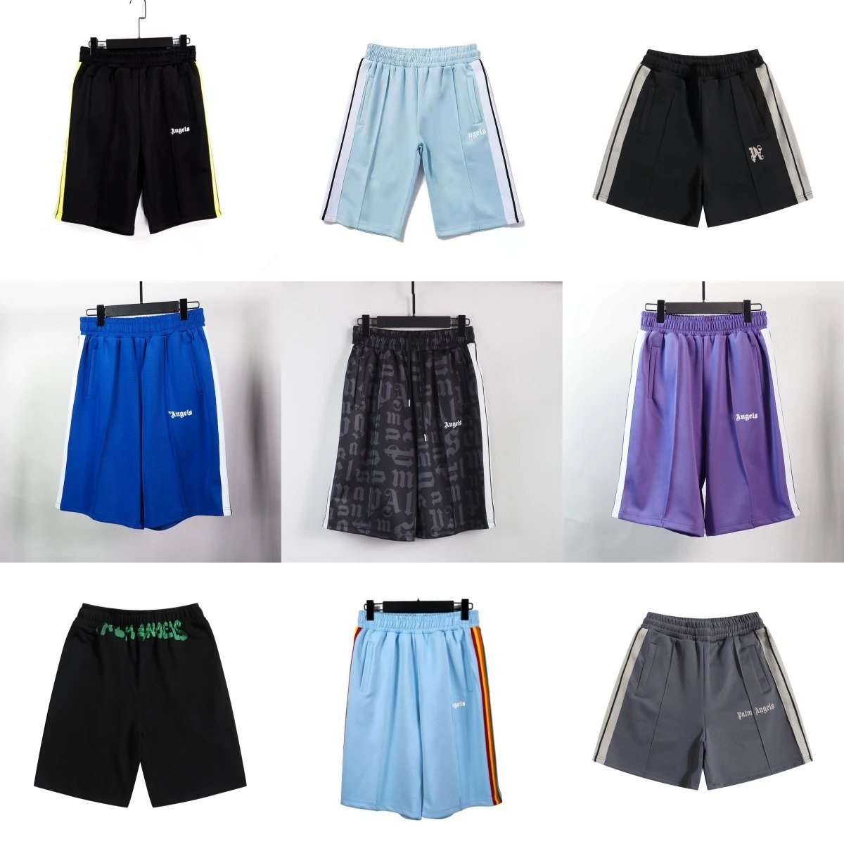 Angels Logo Side-Stripe Shorts - Multiple Colors