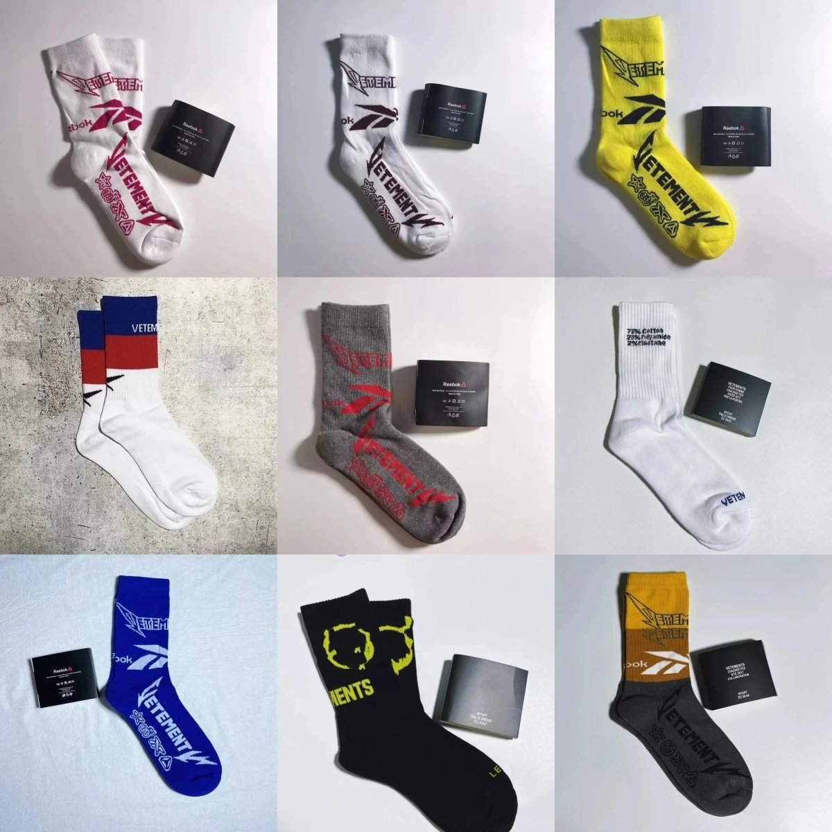 Designer Graphic Crew Socks Collection - Multicolor