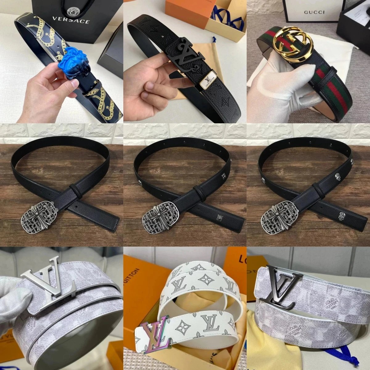 Designer Logo Belt Collection - Multicolor